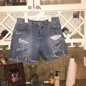 Jean Ripped Shorts